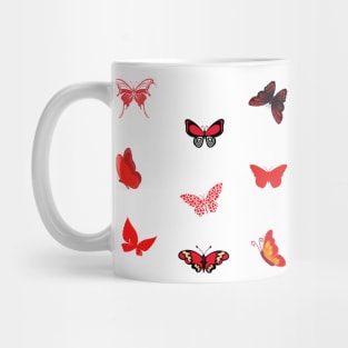 Red butterfly Mug